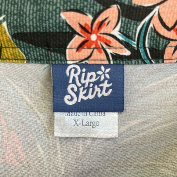 RipSkirt Hawaii Womens Wrap Skirt Size XL Length 2 Vintage Bali Jungle Print - Picture 7 of 12